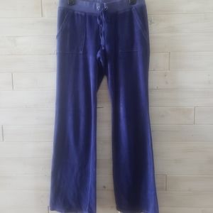 Women's Juicy Couture Velour Pants Medium Blue